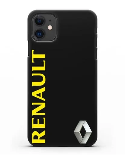 Чехол с надписью Renault и логотипом силиконовый для iPhone 11
