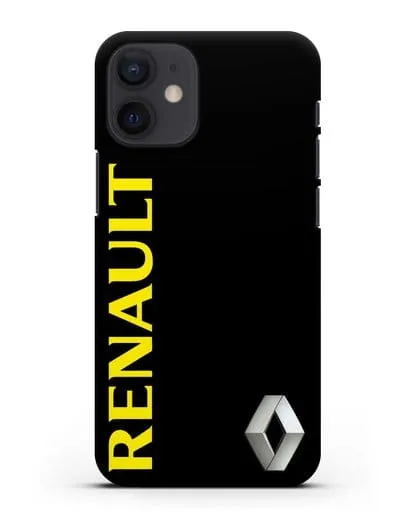 Чехол с надписью Renault и логотипом силиконовый для iPhone 12 mini