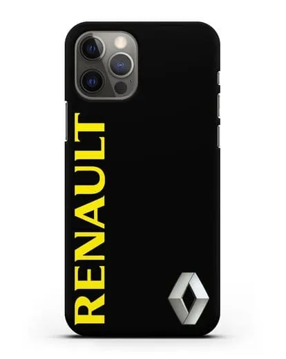 Чехол с надписью Renault и логотипом силиконовый для iPhone 12 Pro
