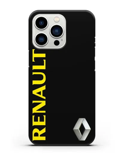 Чехол с надписью Renault и логотипом силиконовый для iPhone 13 Pro