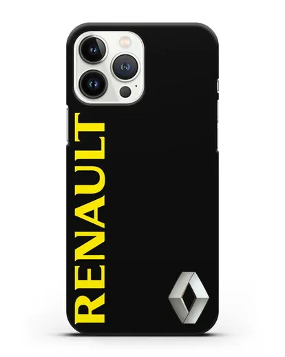 Чехол с надписью Renault и логотипом силиконовый для iPhone 13 Pro Max
