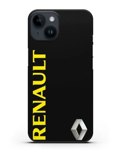 Чехол с надписью Renault и логотипом силиконовый для iPhone 14