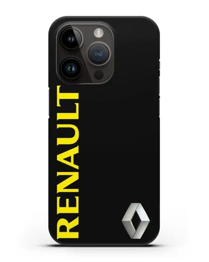 Чехол с надписью Renault и логотипом силиконовый для iPhone 14 Pro