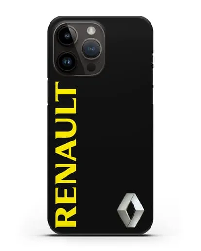 Чехол с надписью Renault и логотипом силиконовый для iPhone 14 Pro Max