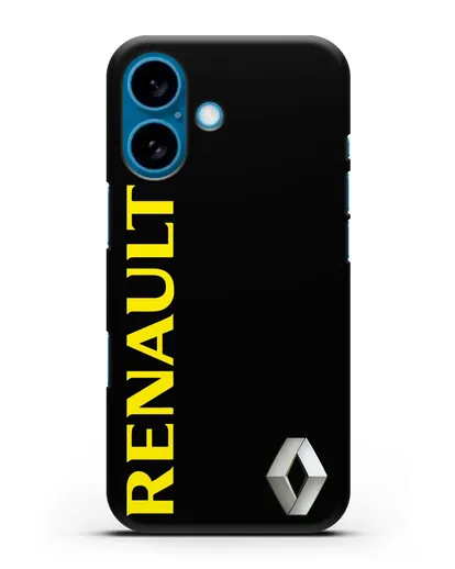 Чехол с надписью Renault и логотипом силиконовый для iPhone 16