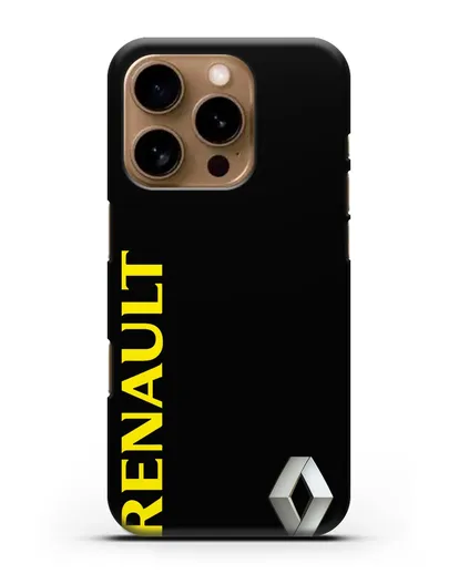 Чехол с надписью Renault и логотипом силиконовый для iPhone 16 Pro