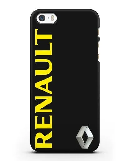 Чехол с надписью Renault и логотипом силиконовый для iPhone 5/5s/SE