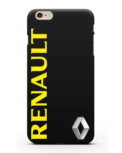 Чехол с надписью Renault и логотипом силиконовый для iPhone 6 Plus