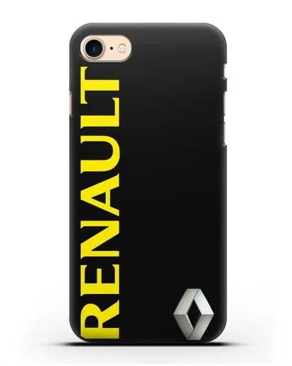 Чехол с надписью Renault и логотипом силиконовый для iPhone 7