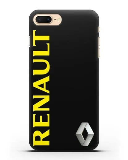 Чехол с надписью Renault и логотипом силиконовый для iPhone 8 Plus