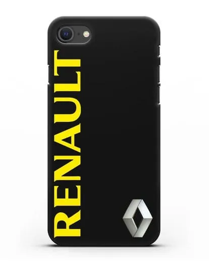 Чехол с надписью Renault и логотипом силиконовый для iPhone SE 2020