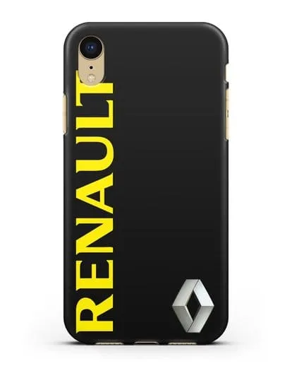 Чехол с надписью Renault и логотипом силиконовый для iPhone XR