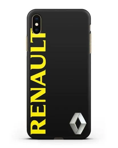 Чехол с надписью Renault и логотипом силиконовый для iPhone XS Max