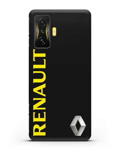 Чехол с надписью Renault и логотипом силиконовый для Xiaomi Poco F4 GT