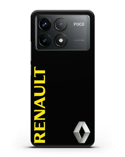 Чехол с надписью Renault и логотипом силиконовый для Xiaomi Poco F6 Pro