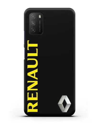 Чехол с надписью Renault и логотипом силиконовый для Xiaomi Poco M3