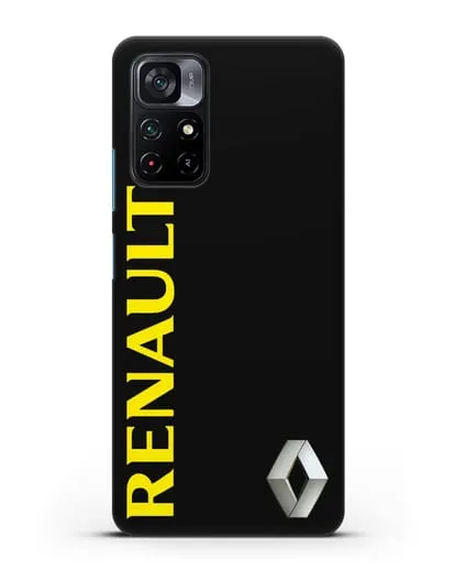 Чехол с надписью Renault и логотипом силиконовый для Xiaomi Poco M4 Pro 5G