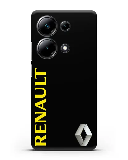 Чехол с надписью Renault и логотипом силиконовый для Xiaomi Poco M6 Pro