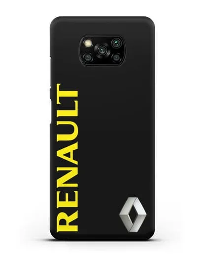 Чехол с надписью Renault и логотипом силиконовый для Xiaomi Poco X3
