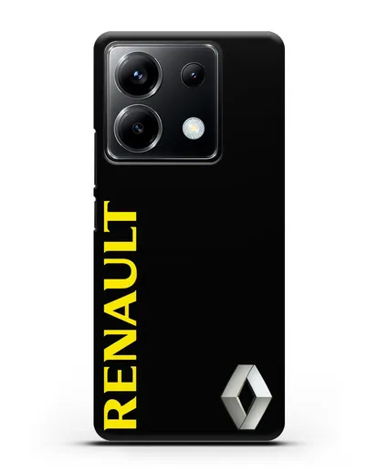 Чехол с надписью Renault и логотипом силиконовый для Xiaomi Poco X6