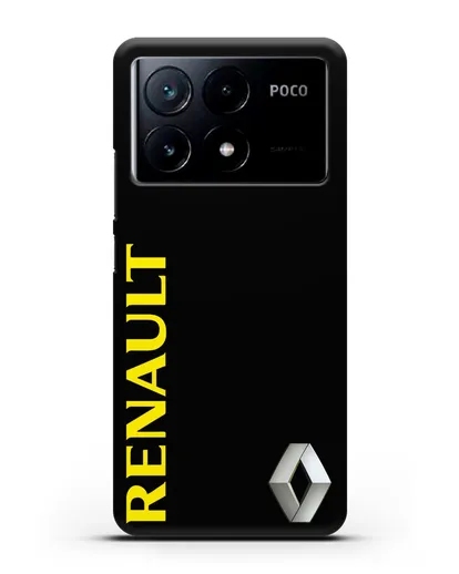 Чехол с надписью Renault и логотипом силиконовый для Xiaomi Poco X6 Pro