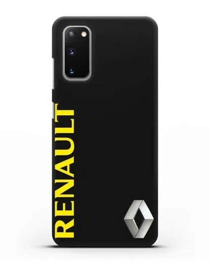 Чехол с надписью Renault и логотипом силиконовый для Samsung Galaxy S20 [SM-G980F]