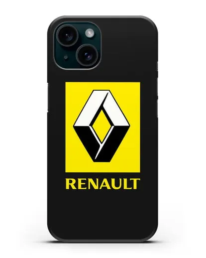 Чехол с логотипом Renault силиконовый для iPhone 15