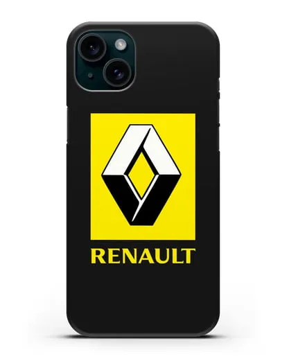 Чехол с логотипом Renault силиконовый для iPhone 15 Plus