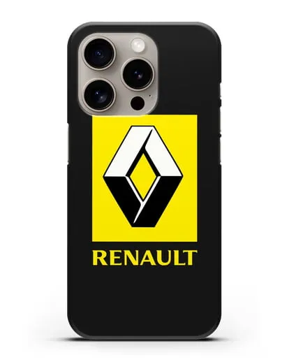 Чехол с логотипом Renault силиконовый для iPhone 15 Pro
