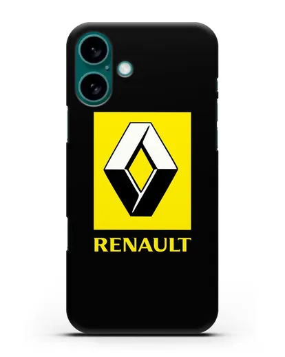 Чехол с логотипом Renault силиконовый для iPhone 16 Plus