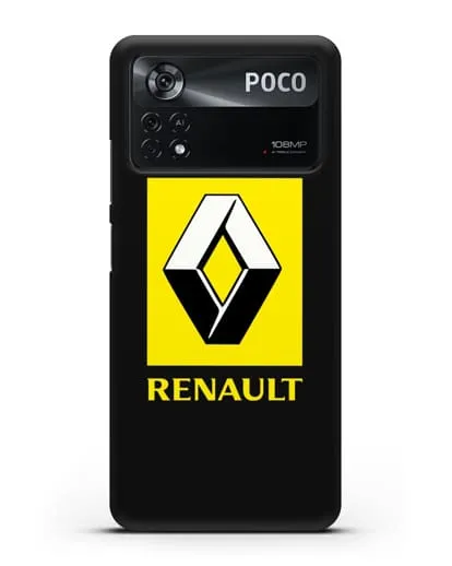 Чехол с логотипом Renault силиконовый для Xiaomi Poco X4 Pro