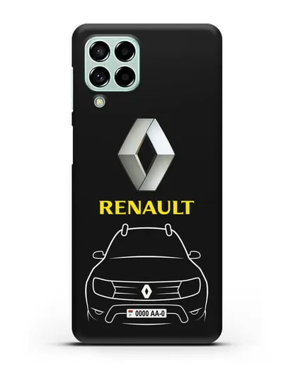 Чехол Renault с автомобильным номером силиконовый для Samsung Galaxy M53 [SM-M536]