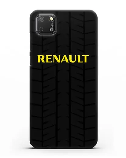 Чехол с логотипом Рено с протектором шин силиконовый для Honor 9S