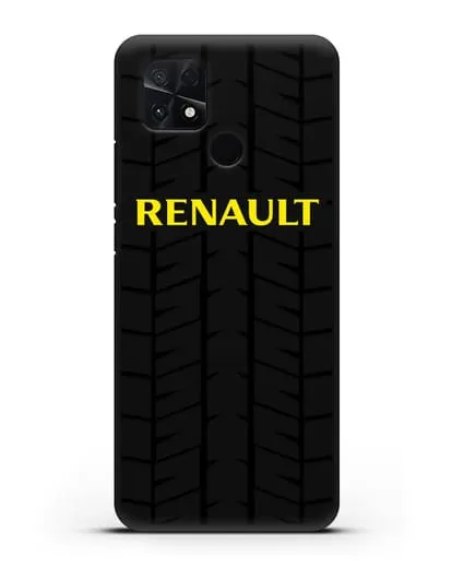 Чехол с логотипом Рено с протектором шин силиконовый для Xiaomi Poco C40