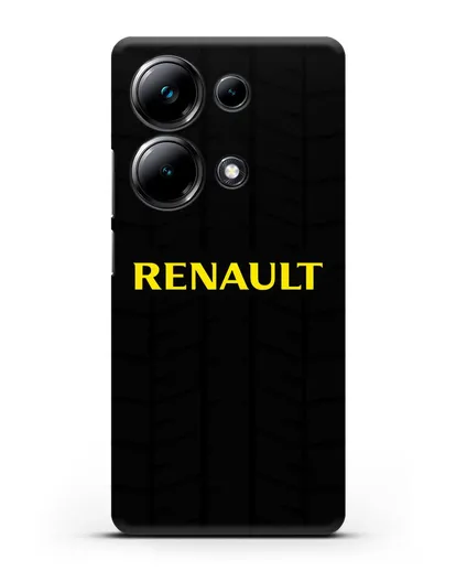 Чехол с логотипом Рено с протектором шин силиконовый для Xiaomi Poco M6 Pro