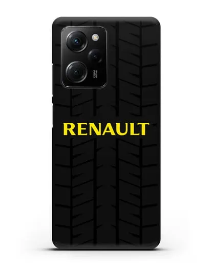 Чехол с логотипом Рено с протектором шин силиконовый для Xiaomi Poco X5 Pro