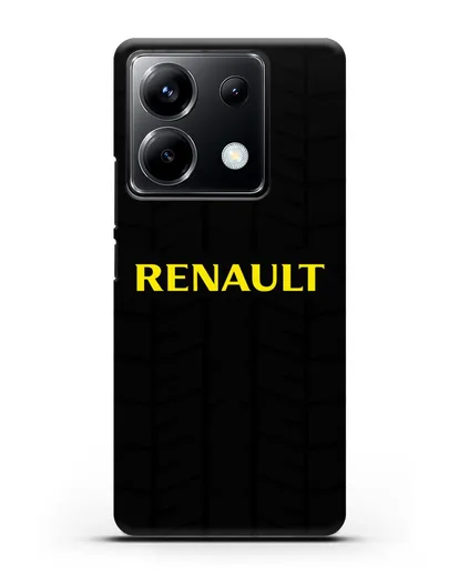 Чехол с логотипом Рено с протектором шин силиконовый для Xiaomi Poco X6