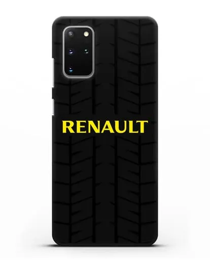 Чехол с логотипом Рено с протектором шин силиконовый для Samsung Galaxy S20 Plus [SM-G985F]