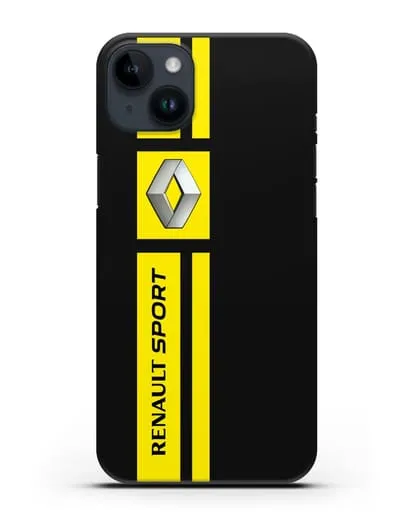 Чехол с надписью Renault Sport силиконовый для iPhone 14 Plus