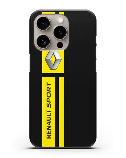 Чехол с надписью Renault Sport силиконовый для iPhone 15 Pro