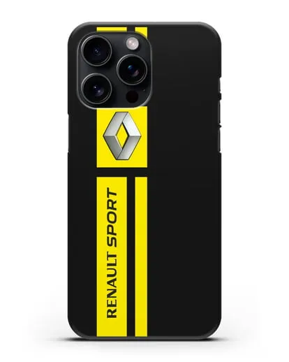 Чехол с надписью Renault Sport силиконовый для iPhone 15 Pro Max