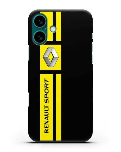 Чехол с надписью Renault Sport силиконовый для iPhone 16 Plus