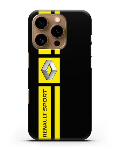 Чехол с надписью Renault Sport силиконовый для iPhone 16 Pro