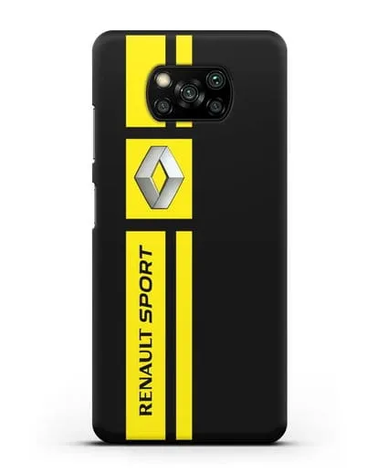 Чехол с надписью Renault Sport силиконовый для Xiaomi Poco X3
