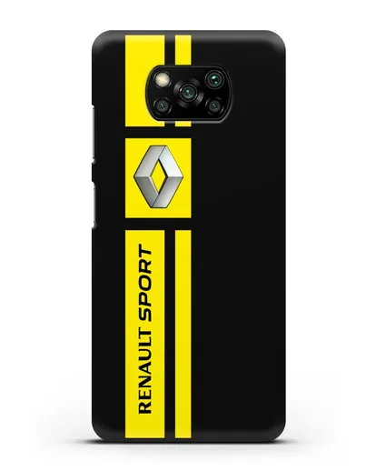 Чехол с надписью Renault Sport силиконовый для Xiaomi Poco X3 Pro