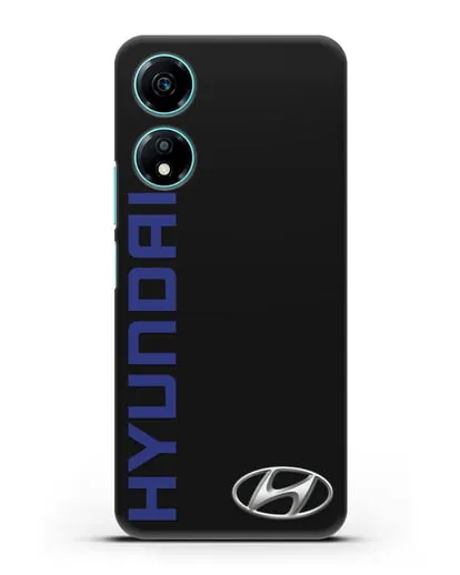 Чехол с надписью Hyundai и логотипом силиконовый для Honor X5 Plus
