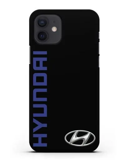 Чехол с надписью Hyundai и логотипом силиконовый для iPhone 12
