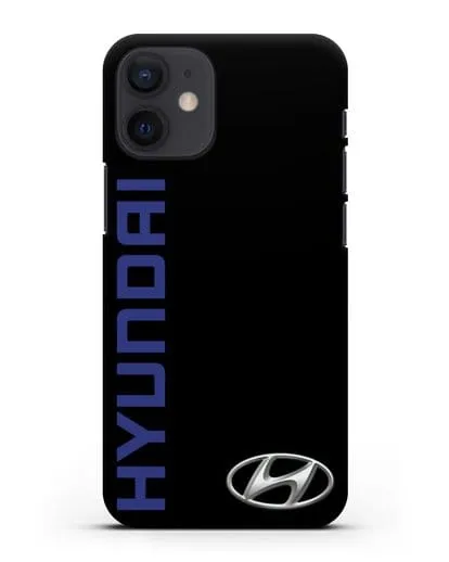 Чехол с надписью Hyundai и логотипом силиконовый для iPhone 12 mini