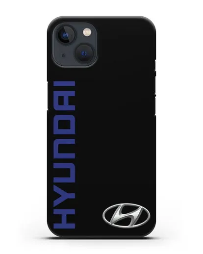 Чехол с надписью Hyundai и логотипом силиконовый для iPhone 13