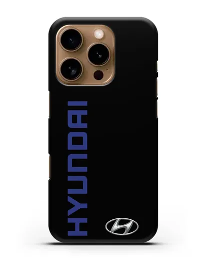 Чехол с надписью Hyundai и логотипом силиконовый для iPhone 16 Pro